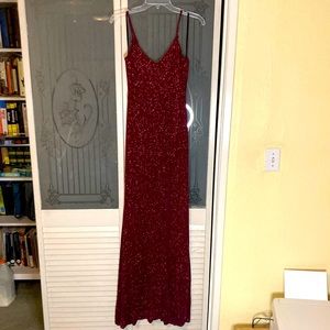 Burgundy formal dress